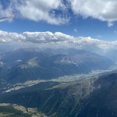 Flugwegposition um 13:33:15: Aufgenommen in der Nähe von Maloja, Schweiz in 3900 Meter